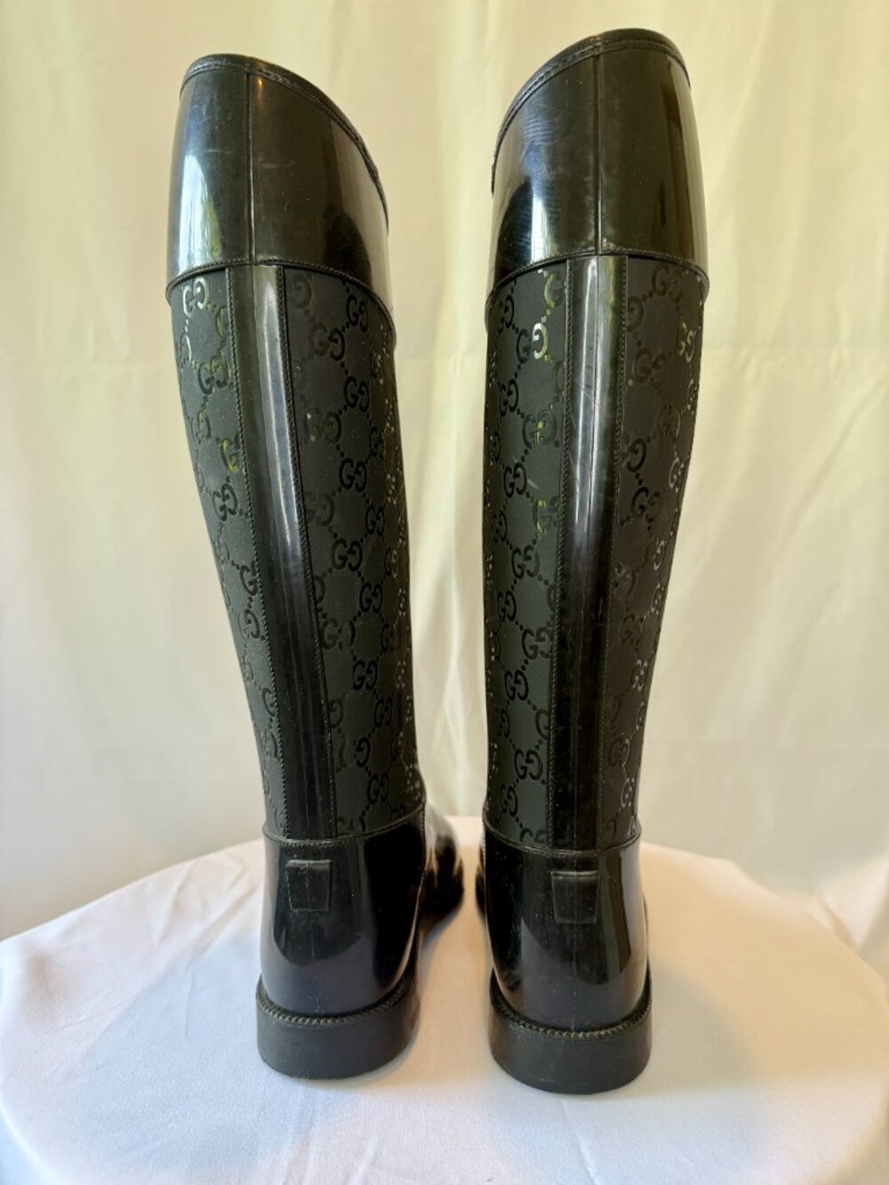 Authentic Gucci Black Rubber Rain boots - Picture 3 of 6